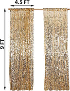 Gold Big Payatte Sequin 18MM Sequin Backdrop Drapes Curtains Panels,Fashion 9FTx9FT Backdrop for Thanksgiving Christmas Home Party Decoration Supplies