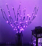 MENCH Branch Lights,3 Pcs Twig Light USB&Battery Powered 8 Flashing Modes by Remote Control.Branch Lights for Indoor, Light Up Decorations for Halloween Day and Christmas,Purple
