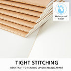 feela 30 Pack Blank Kraft Notebooks, Unlined Sketchbook Note Pad Travel Journal for Drawing Doodling Writing, Journal Bulk For Women Kids Students Office School Supplies, A5, 60 Pages, 8.3” X 5.5”