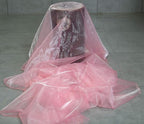 MDS Pack of 50 PCS Organza Chair Sashes Wider Dining Chair Bows Ribbon Tie Back for Wedding Party Birthday Bridal Shower Reception Event Banquet Home Chair Cover Decoration - Blush Pink