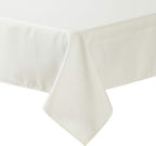 Cupuamon Square Tablecloth 52x52 inch Washable Polyester Fabric Table Cloth for Wedding Party Dining Banquet Decoration（52x52,Ivory）