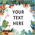 100-1000pcs Custom Stickers Merry Christmas Stickers Personalized Labels Adhesive Xmas Decorative Envelope Seals Stickers for Cards Gift Boxes(VSquare-4)