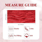 Asee'm 12PCS Fall Table Runner Cheesecloth 10FT Red Boho Gauze Fabric Rustic Sheer Cheese Cloth Runners for Thanksgiving Christmas Wedding Bridal Shower Party