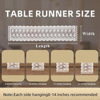 White Lace Table Runner 72 Inches Long,Table Decoration ,Vintage Kitchen Dining Table Decoration ,Table lace Runner, Exquisite Lace Fabric for Wedding /Reception Bridal Shower /Holiday Party
