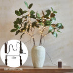 Hairui Lighted Magnolia Branches with Timer 32IN Battery Operated or USB Plug in, Faux Greenery Willow Branch with Lights 60 LED Fairy Lights for Room Fireplace Spring Decoration