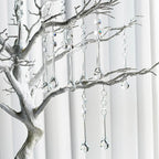 H&D 10pcs 5.3" Crystal Raindrop with Octagon Beads Chandelier Prisms Pendants Lamp Curtain DIY Suncatcher Parts (Clear)