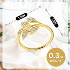 Gold Napkin Rings Set of 10,Napkin Rings Holder Buckles,Thanksgiving Christmas Napkin Ring Alloy Leaf Diamonds Napkin Ring for Dining Table Decor Wedding,Dinner Party Decorations White Diamonds 10pcs