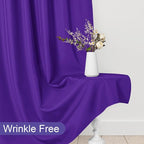 DWCN 10x10 FT Backdrop Curtains for Parties, Photography Backdrop Drapes with Rod Pockets for Wedding Decorations Stage Birthday Family Gatherings, 2 Panels 5ft x 10ft, Purple