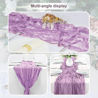 6 Pack Lilac Cheesecloth Table Runner 35x120 Inch 10Ft Rustic Gauze Cheese Cloth Table Runner Sheer Cheesecloth Table Runners for Wedding Party Bridal Shower Decoration