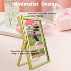 Gold Floating Frame, 4"x6", Vertical, For Picture 3.5x5, 2x3, 1x2, Small Tabletop Photo Frame, Classy Gift For Kids on Birthday