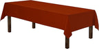 Gee Di Moda Rectangle Tablecloth - 60 x 126 Inch Burnt Orange - Heavy Duty, Washable Fabric - For 8 Ft Rectangular Table, Buffet, Dinner, Wedding & Baby Shower