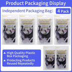Picoway 4 Pack Foil Fringe Tinsel Backdrop Curtains, Birthday Engagement Bachelorette Party Decorations, Photo Booth Props Door Streamers Curtain (Black)