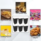 36 Pcs Popcorn Boxes Mini Paper Popcorn Box Cardboard Popcorn Container for Party, Black