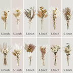 12/24 Pack Dried Flowers for Vase Various Mini Bouquet Dried Small Wildflowers Natural Real Flowers Bulk for Crafts DIY Wedding Decor (12, Plain Colour)