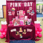 Sequin Backdrop Hot Pink 8ft x 8ft Glitter Photo Booth Backdrop for Birthday Party Fuchsia