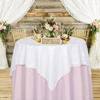 ShinyBeauty Sequin Tablecloth Square 54x54-Inch White Table Cloths for Round Table White Sequin Fabric Tablecloth Overlay Glitter Linen for Parties Small Square Tablecloth for Wedding