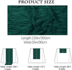Emerald Green Cheesecloth Table Runner - 10FT x 35Inch Boho Gauze - 16PCS - Rustic Sheer Table Decor for Wedding, Party, Baby, Bridal Shower