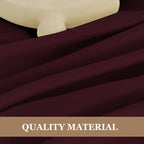 Fitable 6 Pack Burgundy Round Table Clothes - 90 Inches in Diameter - Stain Resistant and Washable Tablecloths, Polyester Fabric Table Covers for Wedding, Party, Banquet, Gathering