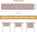 Cherry Table Runner,Spring Summer Fruit Table Runner for Kitchen Dining Table Home Party Decoration 13x120 Inch