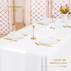 12 Pack White Satin Table Runner 12 x 108 inch Long Premium Smooth Table Runner for Wedding, Banquets, Birthday, Party, Graduation, Engagements,Table Runners fit Rectangle and Round Table