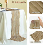 Sioloc Nude Cheesecloth Table Runner Fall Autumn Decor for Home 10ft Table Cloth for Tea Wedding Birthday Party Baby Bridal Shower Halloween Thanksgiving