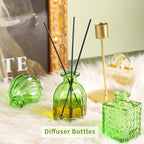 Charm Glass Bud Vases, Small Flower Vases in Bulk for Centerpieces, Vintage Mini Vases for Wedding Decor, Home Table Decorations Diffuse Bottles,Ideals (Pack of 30,Light Green)
