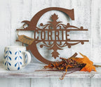 RealSteel Metal Split Letter Monogram – Personalized Last Name Sign for Home & Outdoor Décor – Custom Metal Wall Art – Family Name Sign, Welcome Sign