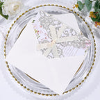 50Pcs Sliver Glitter Wedding Invitations with Envelopes and Rsvp Cards Ribbons Laser Cut Invitation Blank Inner Sheet Pearl Paper Tarjetas de Invitación Para Boda XV Anos Quinceañera Wedding Invite