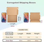 MEBRUDY 6x4x1 Inches Shipping Boxes Pack of 50, Small Corrugated Cardboard Box for Mailing Mailer Packing, Brown