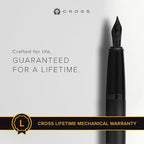 Cross Bailey Refillable Fountain Presented in a Premium Gift Box - Medium Point, Black Ink, Matte Black