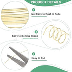 0.7 mm/21 Gauge Copper Wire for Jewelry Making, 10.2FT Copper Beading Craft Wire for Jewelry/Weaving/DIY Crafting/Planting, Color-Retaining [3.1M, Light Golden]