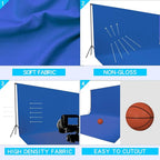 ISSUNTEX 10X24 ft Background Muslin Backdrop, Photo Studio, Collapsible High Density Screen for Video Photography and Television-Blue