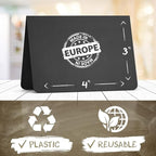 10 Pack Mini Chalkboard Table Tent Signs 4x3 – Reusable Food Labels for Buffet Party & Wedding – Plastic Display Chalk Board Tags for Catering & Event Displays