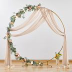 Wedding Arch Draping Fabric, 1 Panel 28" x 19Ft Deep Champagne Arch Drapes Sheer Backdrop Curtain for Wedding Ceremony Party Ceiling Decor
