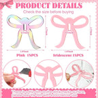 36 Pcs Bow Drink Markers Acrylic Drink Tags Bowknot Wine Glass Charms for Bachelorette Coquette Birthday Cocktail Wedding Decoration Bridal Shower Party Favors
