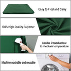 6x9FT Dark Green Screen Backdrops for Photography, Virtual Green Screen Backdrop Pieces for Zoom Meetings, Curtains for Party Decoration Video Shooting