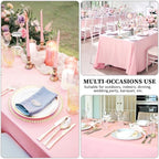8 Pack Pink Tablecloth 60 x 126 Inch Rectangular Tablecloths for 8 Foot Rectangle Tables, Wrinkle Resistant Pink Table Cloth Washable Polyester Fabric Table Covers for Buffet Wedding Party Banquet