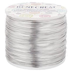 BENECREAT 20 Gauge 770FT Aluminum Wire Anodized Jewelry Craft Making Beading Floral Silver Color Aluminum Craft Wire for Flower Gardening, Gem Wrapping Jewelry Making