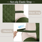 Reversible Sofa Covers Couch Cover Furniture Protector for Dogs Elastic Straps Water Resistant(Sofa,Huntergreen/Sage)