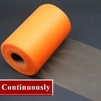 Orange Tulle Fabric Rolls 6 Inch by 200 Yards (600 feet) Fabric Spool Tulle Ribbon for DIY Orange Tutu Bow Baby Shower Birthday Party Wedding Decorations Craft Supplies
