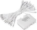 Battery Operated String Lights Christmas Lights 16ft 50 LED String Lights Decorative White Wire for Indoor Outdoor Wedding Party Home Garden Waterproof Warm White