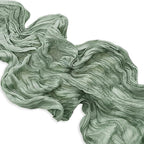 1 Pack Sage Green Cheesecloth Table Runner 35x120 Inch 10Ft Rustic Gauze Cheese Cloth Thanksgiving Table Runner Sheer Cheesecloth Table Runners for Wedding Party Bridal Shower Decoration