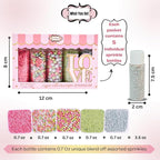 Confect Love Party Sprinkles – Edible Cake Decorating Mix with Orchid Green, Hot Pink & Silver Pearl Dragees, Pink Jimmies, Silver Sparkling Sugar – Festive Toppings for Cakes, Cupcakes, Cookies –Vegan, Gluten-Free, Nut-Free, Soy-Free, Dairy-Free, Palm...