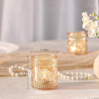24 Pcs Gold Votive Candle Holders, Glass Tealight Candle Holders for Home Decor, Wedding Table Centerpiece, Birdal Shower, Party