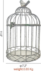 Rustic Farmhouse Metal Planter Holder Vintage Birdcage Candle Holder Distressed Deractive Flower Stand for Wedding Decor Party Centerpieces Garden Home Patio Outdoor Indoor Decor