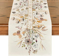 Artoid Mode Wildflower Leaves Floral Fall Table Runner, Autumn Thanksgiving Kitchen Dining Table Decoration for Indoor Outdoor Home Party 13x108 Inch