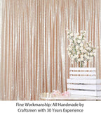 ShinyBeauty PHOTOBOOTH Backdrop Best Choice 4FTx7FT Champagne Sequin Fabric, Copper Sequin Curtains, Wedding Photography Backdrop (Buy it Now)