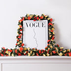 5 Pcs 41FT Flower Garland, Artificial Rose Garland Flowers Plants Fake Flower Hanging Rose Ivy, Birthday Party Valentine's Day Wedding Wall Arch Decor（Orange）
