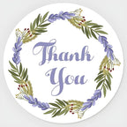 Custom Stickers for Weddings, Birthdays & Businesses - Personalized Labels with Your Logo - Waterproof, Fade and Heat Resistant - Pack of 100-1000 (Wreath O, 3 Inch)