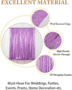 ShinyBeauty Sequin Backdrop Lavender 10x10FT Background for Photography Light Purple Wedding Backdrops 10FT Baby Birthday Photo Booth Decoration Glitter Curtain for Party Fabric Backdrop
